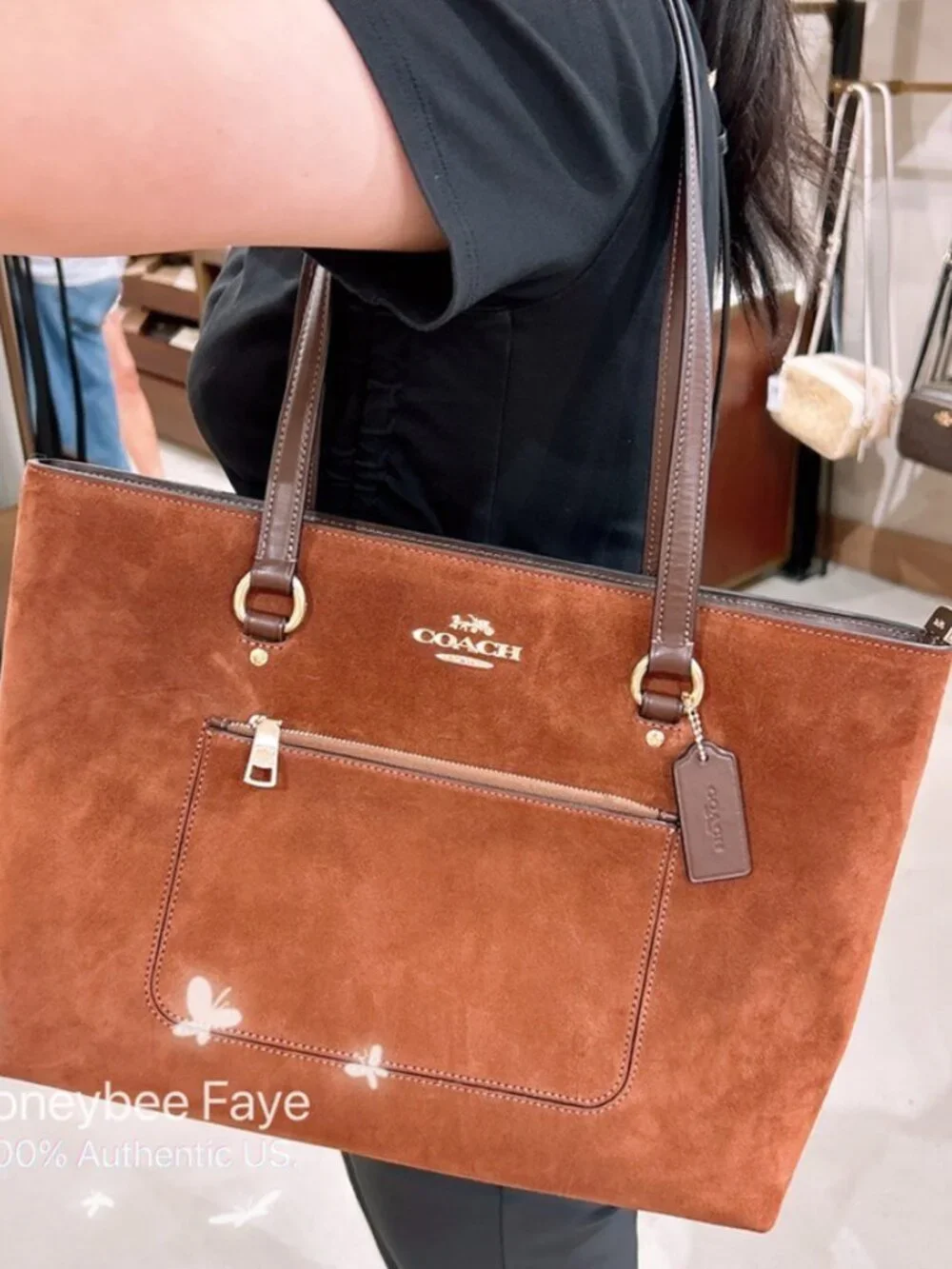 Station Tote Bag Suede Ccc77 So Popular!
